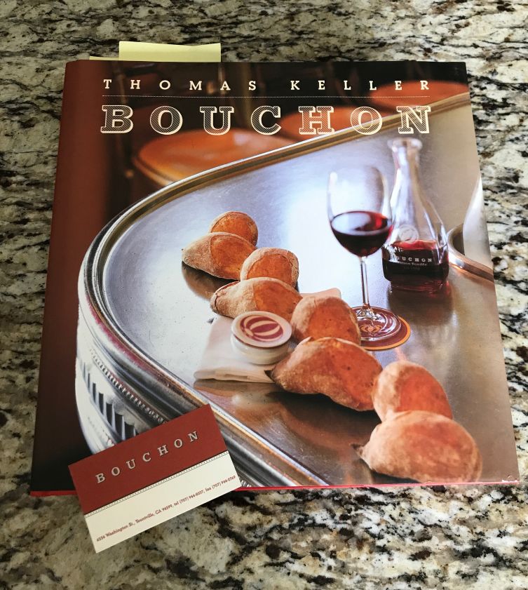 The cookbook "Bouchon", by Thomas Keller.