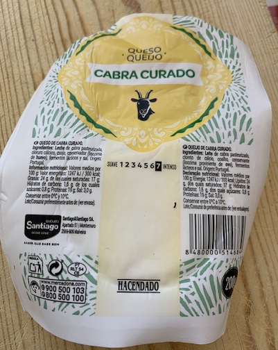 A package of cabra curado - goat cheese