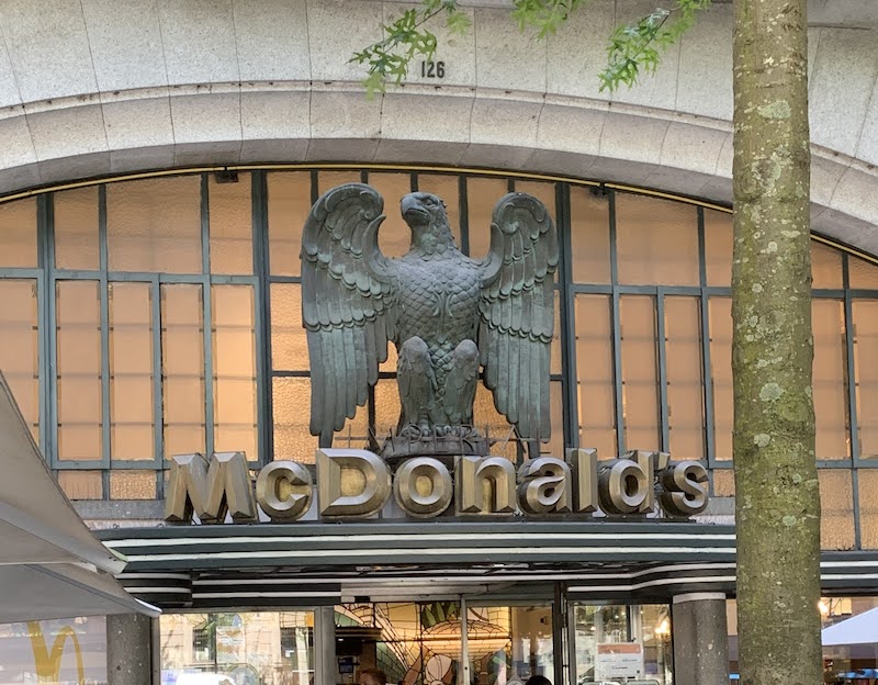 The Eagle logo at the Imperial McDonald's in Porto