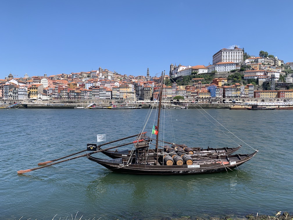 A photo of Porto taken from across the Duoro River in Nova Vila de Gaia.