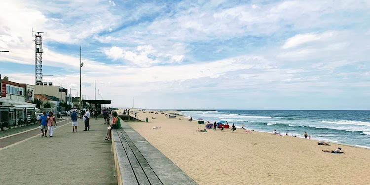 The beach at Espinho, Portugal.