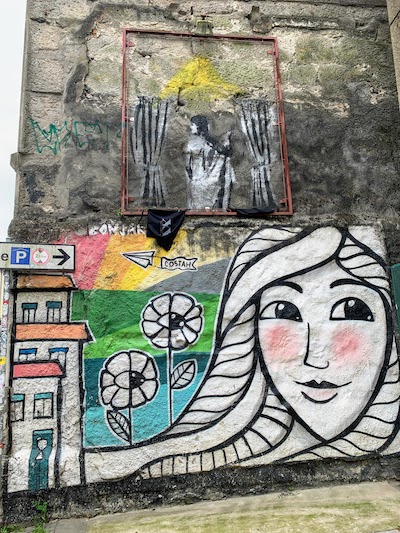 Two pieces of street art in Porto