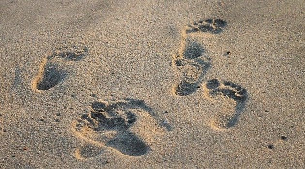 Footsteps in sand