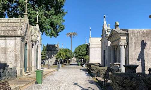 A street in the Cemetério de Agramonte in Porto.