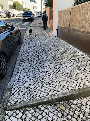 Calçada (cobblestone) sidewalk in Parede