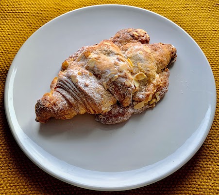 Almond croissant from La Boulangerie in Lisbon