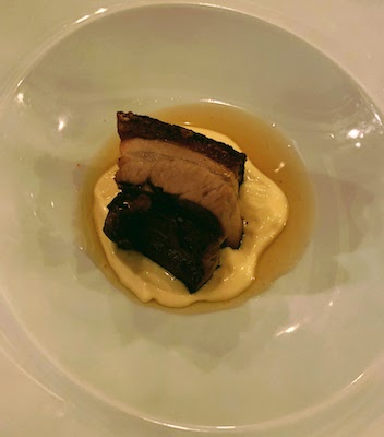 Pork belly with caramel lime sauce at Down Under in Lisbon