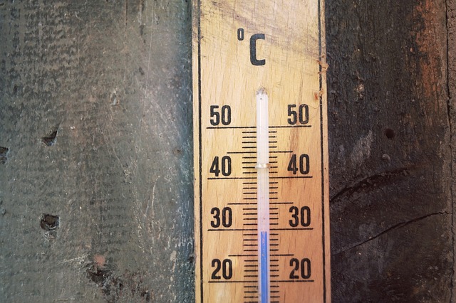 A thermometer calibrated in Celsius