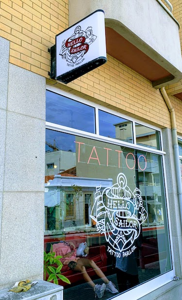 The Hello Sailor Tattoo Parlor in Espinho.