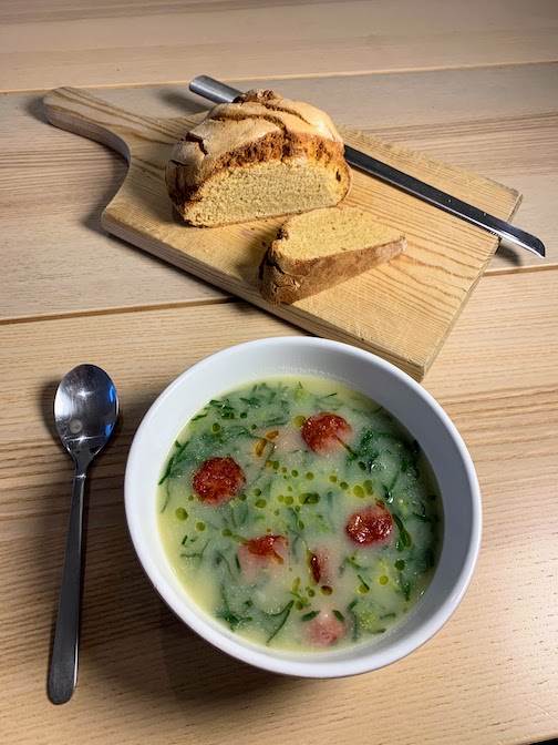 Caldo Verde and Broa de Milho