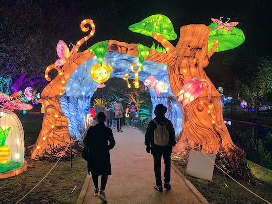 Part of the Alice's Garden exhibit at the Tropical Botanical Garden in Belém.