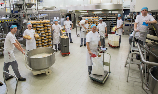 The bakers at Bakery Carl Siegert today