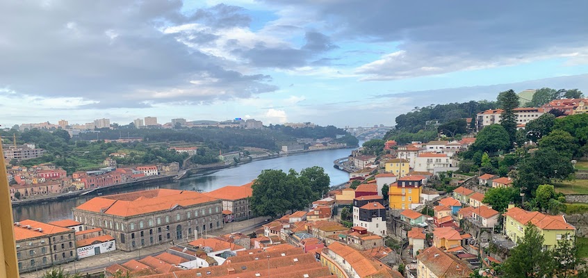 Looking west across the rooftops of Porto and Vila Nova de Gaia