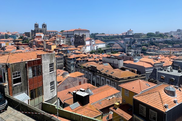 The view from the Miradouro da Vitória in Porto