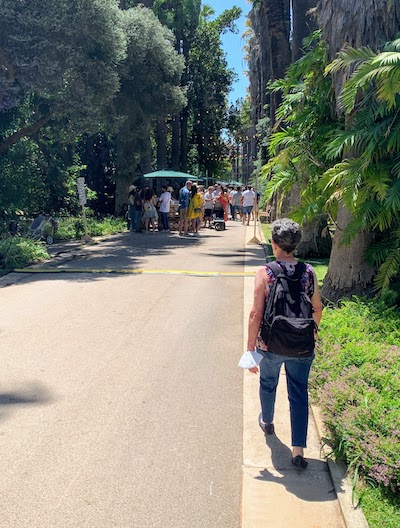 Mary walking through the Garden during Foodtopia in Lisbon