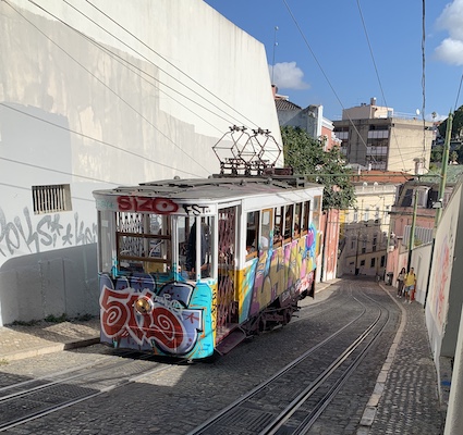 The Elevador da Glória - an inclined trolley