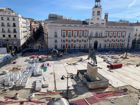 The Puerta del Sol in Madrid - under construction