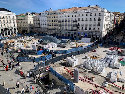 The Puerta del Sol in Madrid - under construction