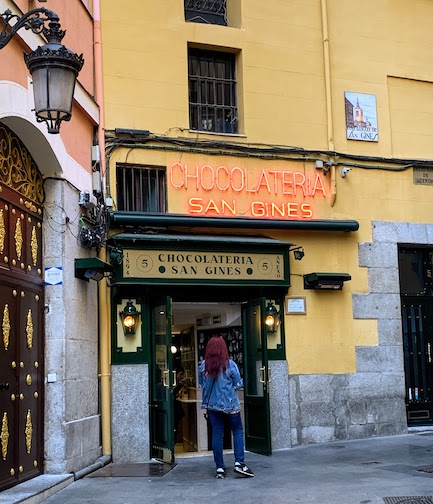 The exterior of the Chocolateria San Ginés