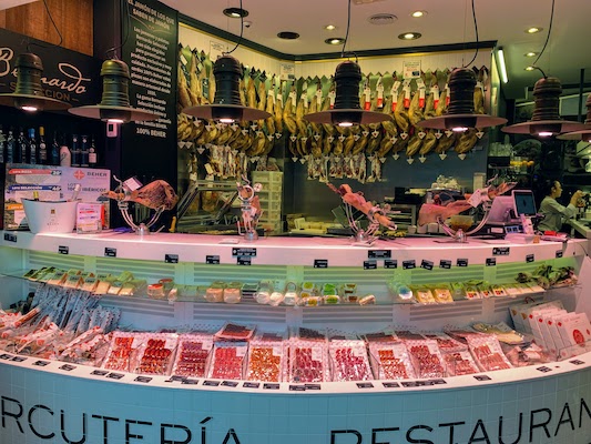 A shop specializing in jamon in Madrid