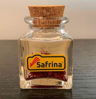 A jar of saffron