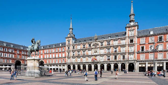 The Plaza Mayor in Madrid