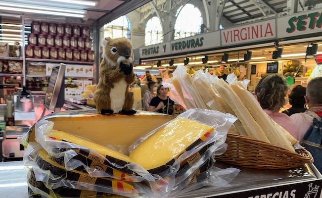8848 - Cheese at the Mercado Cheese for sale at the Mercado Central in Valencia