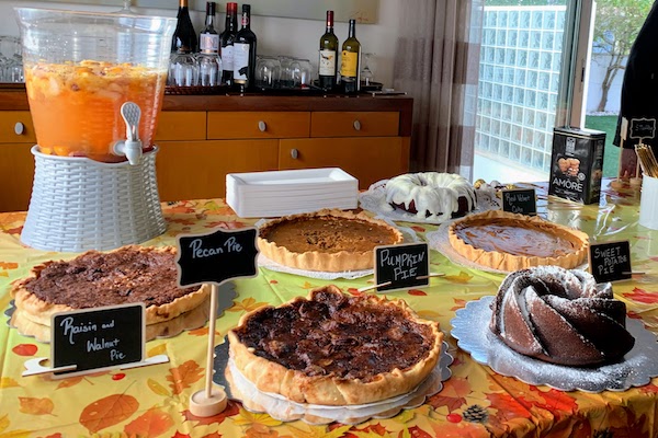 Some of the desserts at Thanksgiving dinner.