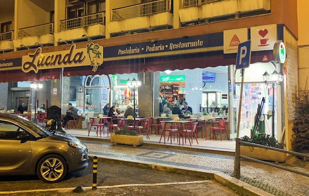 Exterior view of Pastelaria Luanda in Lisbon.