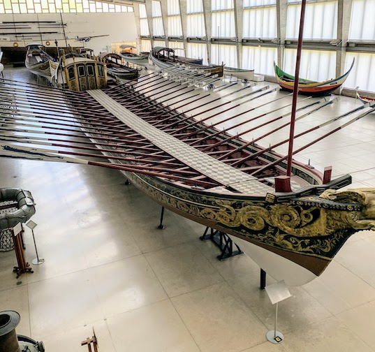 The royal barge Sirius, seen from above, showing the large area reserved for oarsmen.