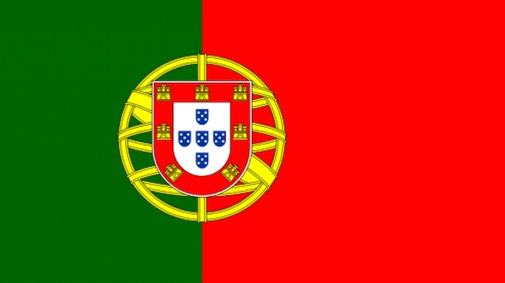 The Portuguese flag with the image of an armillary sphere on the crest