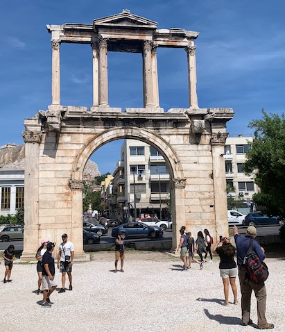 Hadrian's Arch in Athens, Greece.