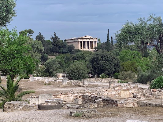 The Temple of Hephaistos in the Ancient Agora, Athens, Greece.