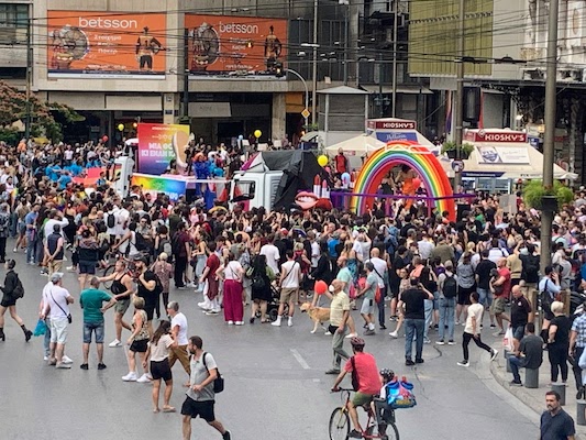 A PRIDE parade in Athens, Greece, June, 2023