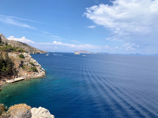 7708 - Looking west from Hydra Looking west from Hydra toward the island of Dokos.