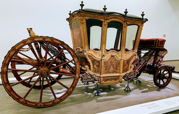 An elaborate coach built in 1708 for Queen Maria Ana of Portugal.