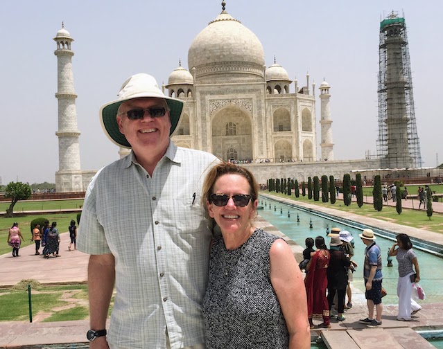 Mike & Mary at the Taj Mahal, May, 2017