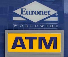 A sign on a Euronet ATM machine