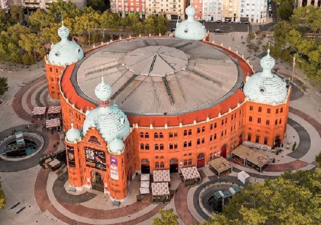 An aerial view of the Campo Pequeno arena.