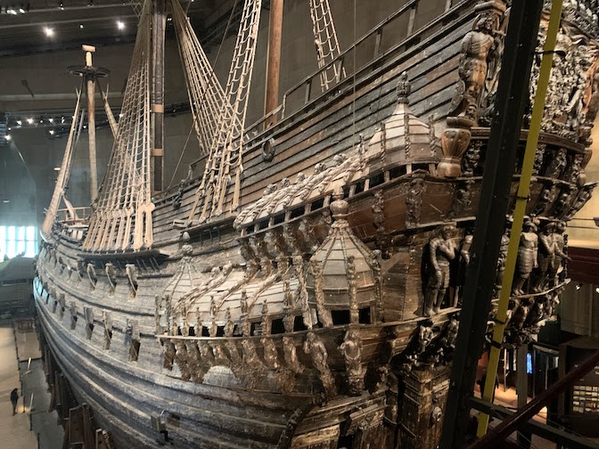 A view of the Vasa's port (left) side.