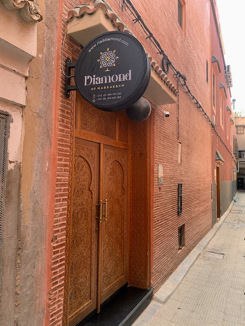 The exterior of the Diamond of Marrakech hotel.