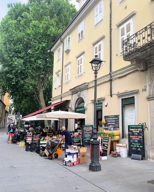 A produce market in the Cavana neighborhood of Trieste.