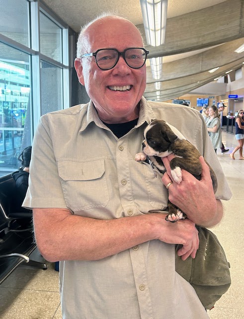 Mike meets Lily for the first time at the Spokane airport, June 28, 2025