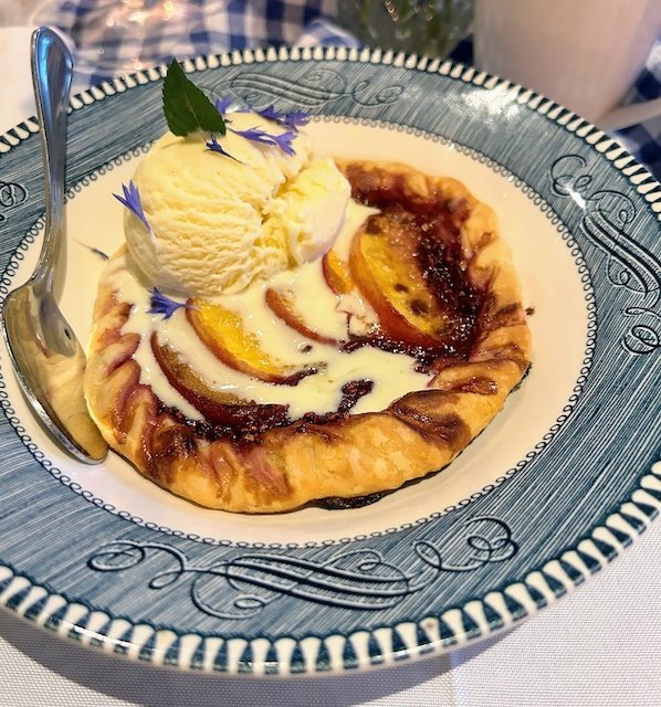 Dessert - late summer fruit galette with house-made vanilla ice cream.