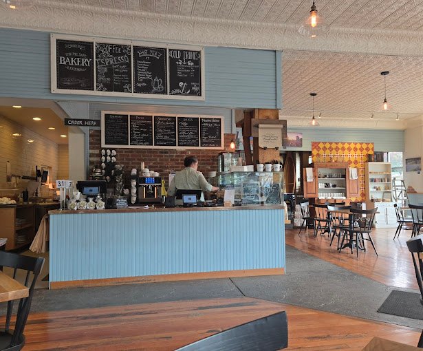 The front counter, where orders are placed at The Pie Safe Bakery.