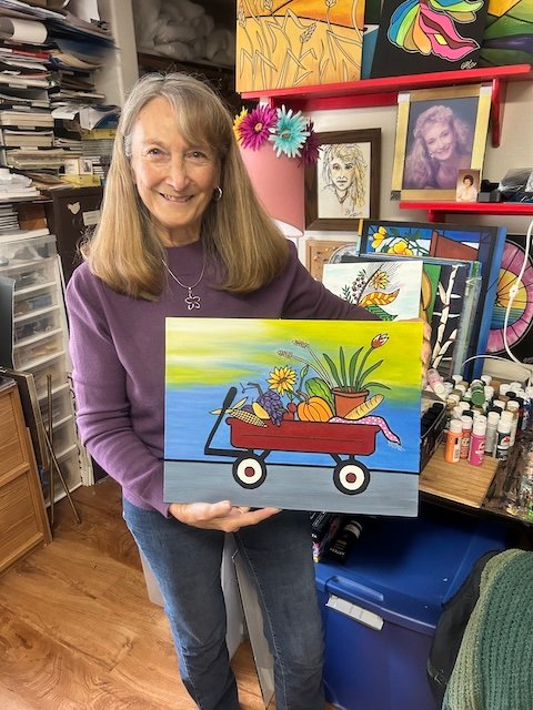 0078 - Polly in her studio Polly Walker in her studio