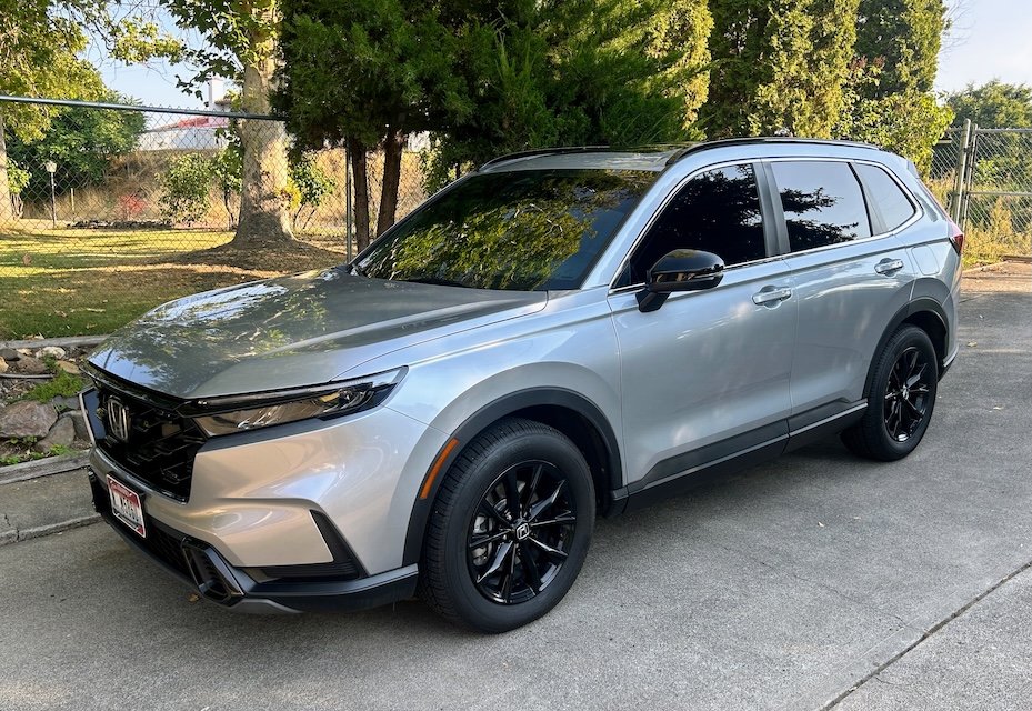 Our road trip car: A 2024 Honda CR-V Hybrid.